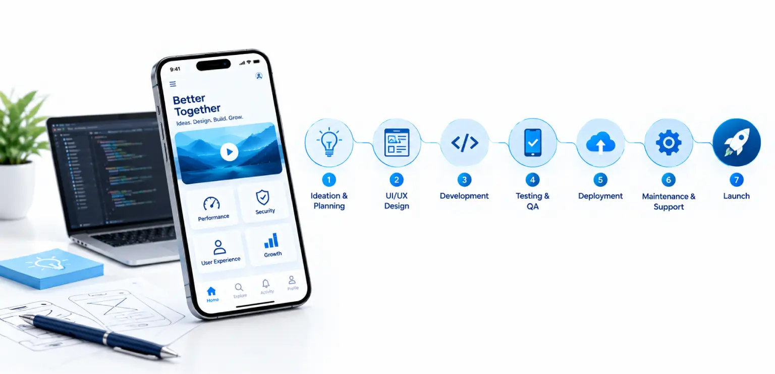 Mobile App Development Process: 7 Stages from Idea to Launch