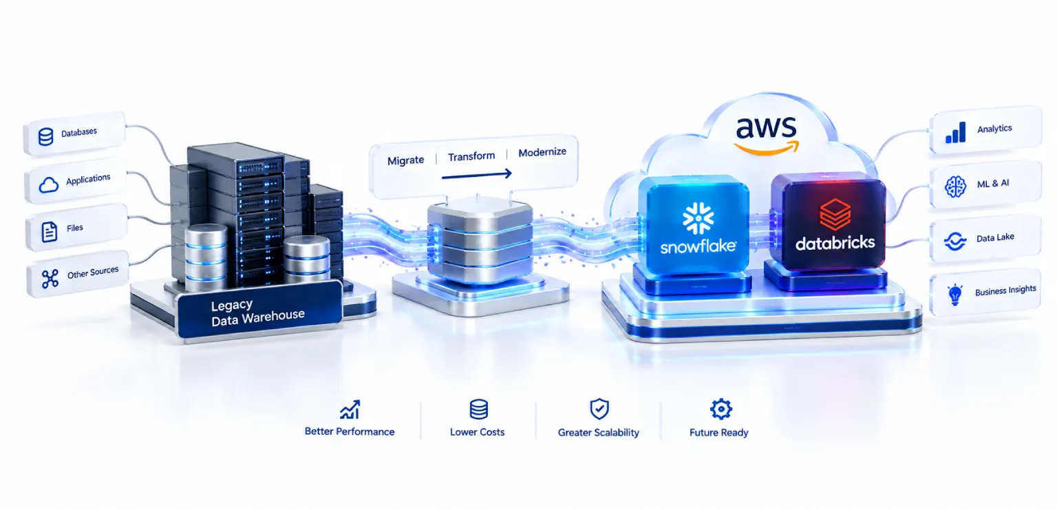 Legacy Data Warehouse Modernization: A CIO’s Guide to Moving to Snowflake & Databricks on AWS