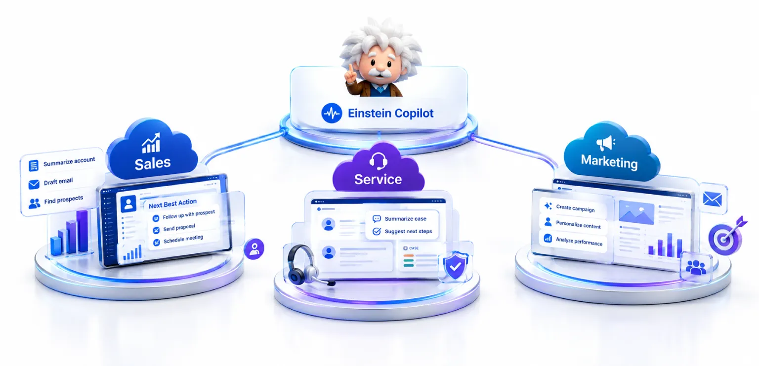 Einstein Copilot Use Cases Across Sales, Service and Marketing Cloud